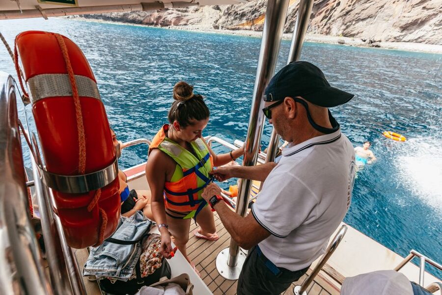 Adeje: Whale and Dolphin Watching Cruise with Lunch and Swim - Taking the longer route toward Masca and Los Gigantes