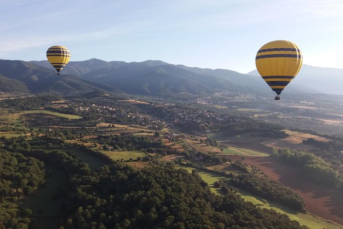 Balloon Ride over Catalonia with optional Pick-up from Barcelona - Taking off near Vic