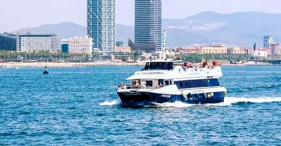 Barcelona: Boat Tour in Las Golondrinas - What the skyline looks like from offshore