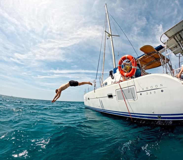Barcelona: Catamaran Cruise w/ Sailing, Wine, & Tapa - What the $36 price really covers