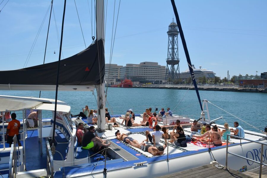 Barcelona: Catamaran Cruise with optional Live Jazz Music - Buy a sangria, beer, or Aperol spritz onboard