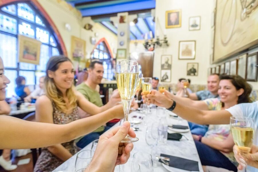 Barcelona eBike Tour with Wine and Tapas Experience - Wine and tapas at the historic finish