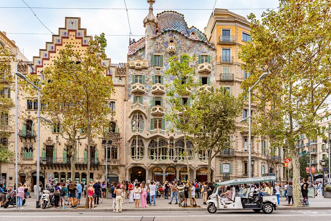 Barcelona Expert Tour with Local Guide in Eco Tuk Tuk Private - La Pedrera and Casa Batlló on Passeig de Gràcia