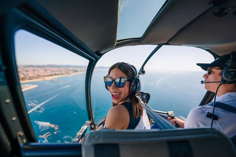 Barcelona: Helicopter Flight over Barcelona's Coastline - From Barcelona Heliport to the open coast