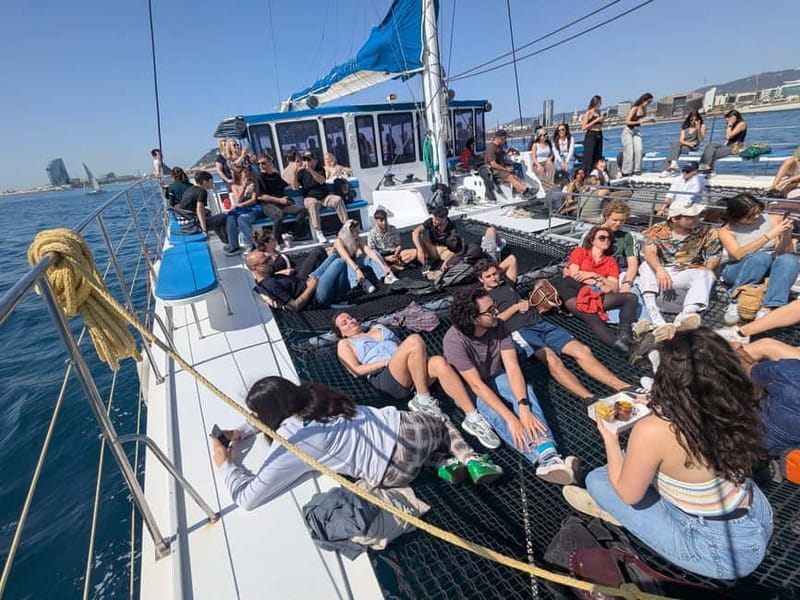 Barcelona: Luxury Catamaran Sunset Cruise - The 30-minute water stop