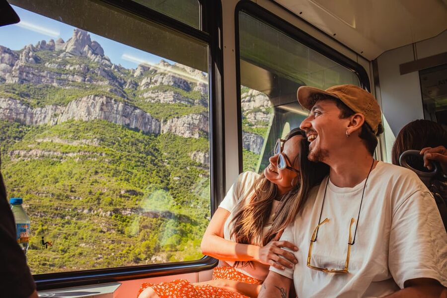Barcelona: Montserrat with Winery, Lunch, and Train Options - The cogwheel train up Montserrat