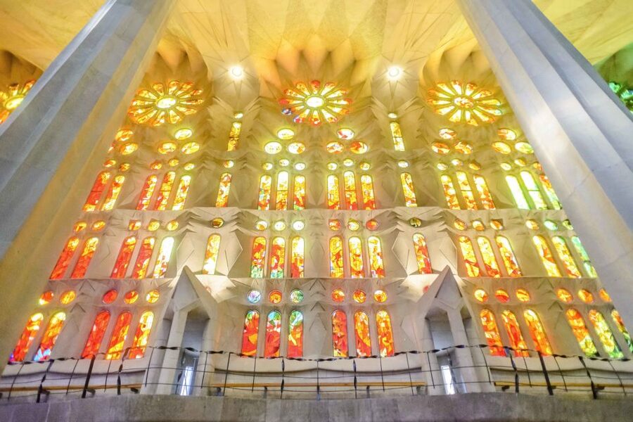 Barcelona: Sagrada Familia Tour with Optional Tower Access - Inside the basilica: light, columns, and color