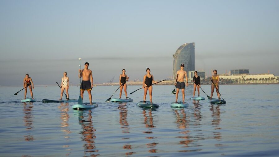 Barcelona: Sunrise Paddleboarding with Instructor and Photos - Starting at Eswell Surf School on Carrer de Grau i Torras