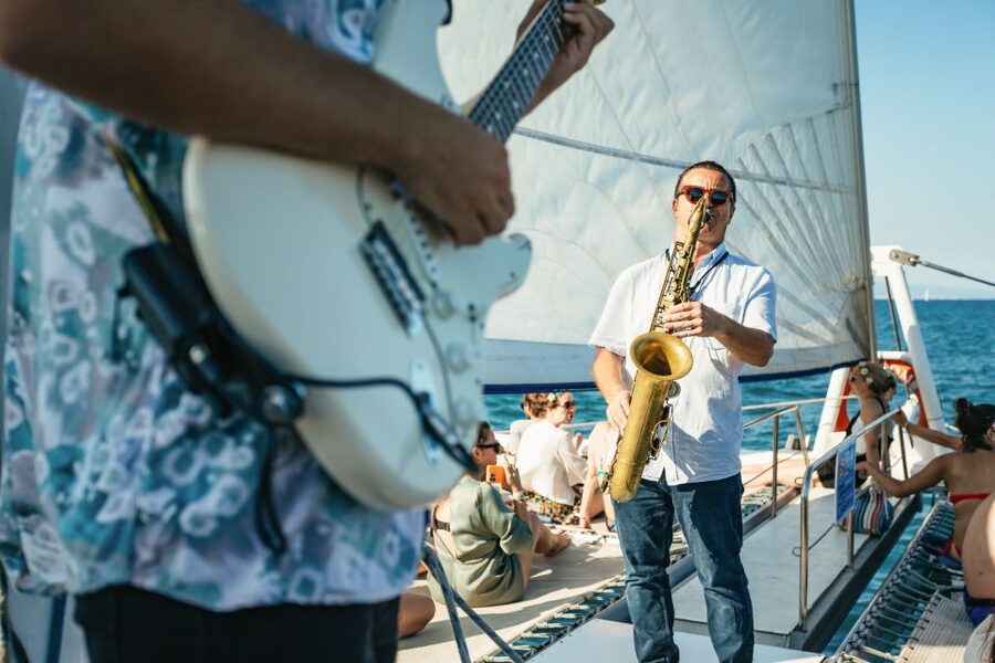Barcelona: Sunset Catamaran Cruise with Live Music - The first stretch along Barcelona’s shoreline