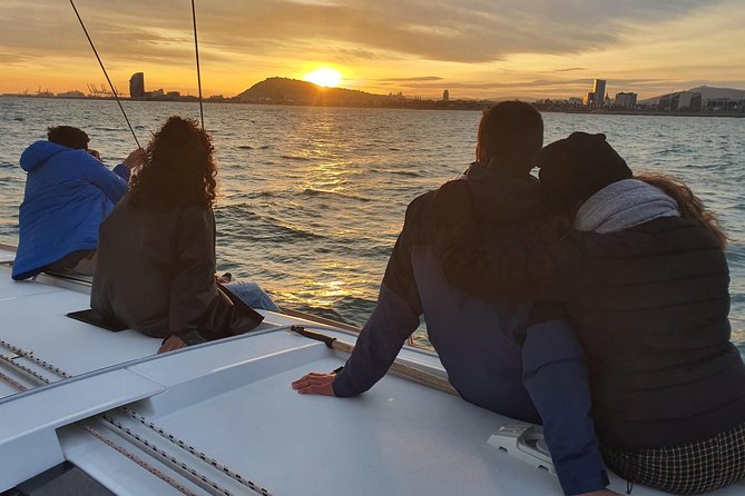 Barcelona Sunset Sailing Cruise from Port Olímpic with Open Bar - The Barcelona skyline from the Mediterranean