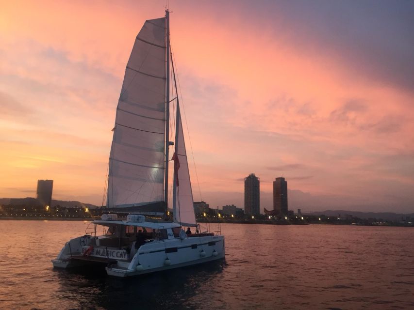Barcelona: Sunset Sailing Tour with Open Bar & Snacks - Sailing Along the Mediterranean Coast