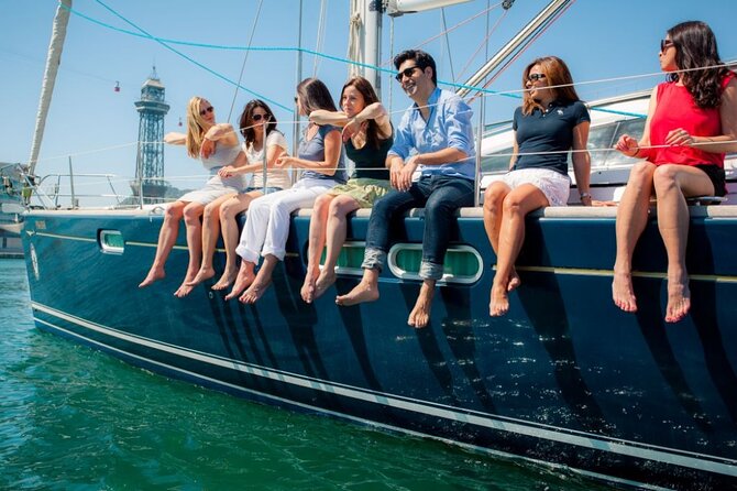 Barcelona Unique Private Luxury Sailing Tour (max 12 people) - The Mediterranean views beyond the harbor