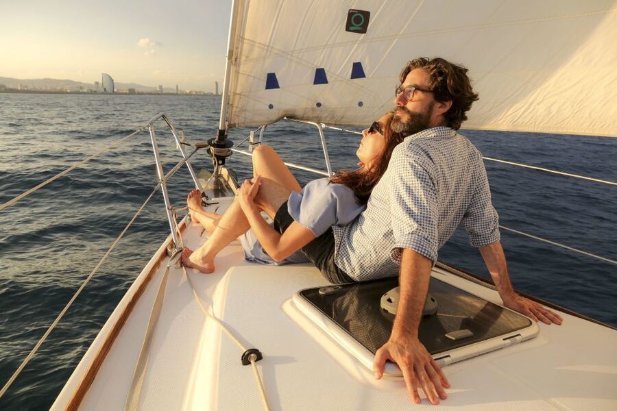Barcelona: Unique Sunset Sailing Tour with Tapas & Open Bar - Setting out from Port Olímpic