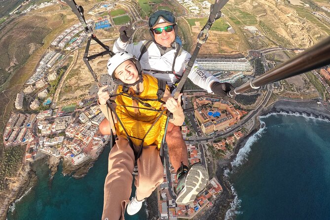BRONZE tandem paragliding flight in South Tenerife, free pick up - From Costa Adeje to the launch site