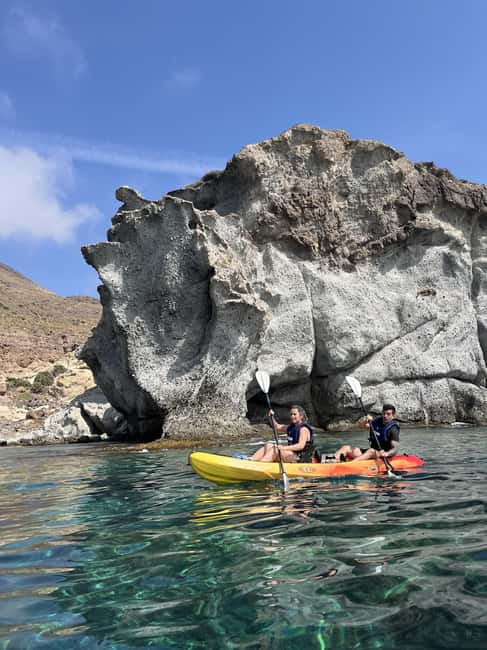 Cabo de Gata: Kayak & Snorkel Excursion in Natural Park - Paddling toward the cliffs and coves