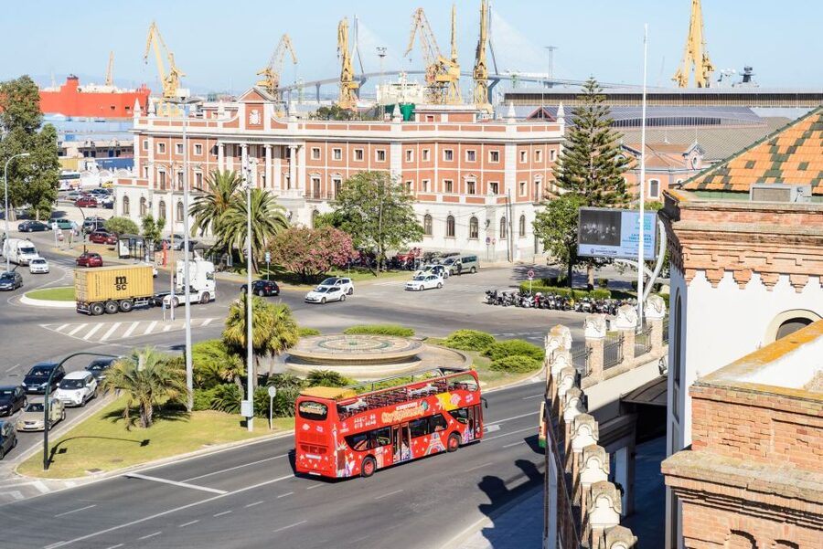 Cadiz: City Sightseeing Hop-On Hop-Off Bus Tour - Iglesia del Carmen and Plaza de España