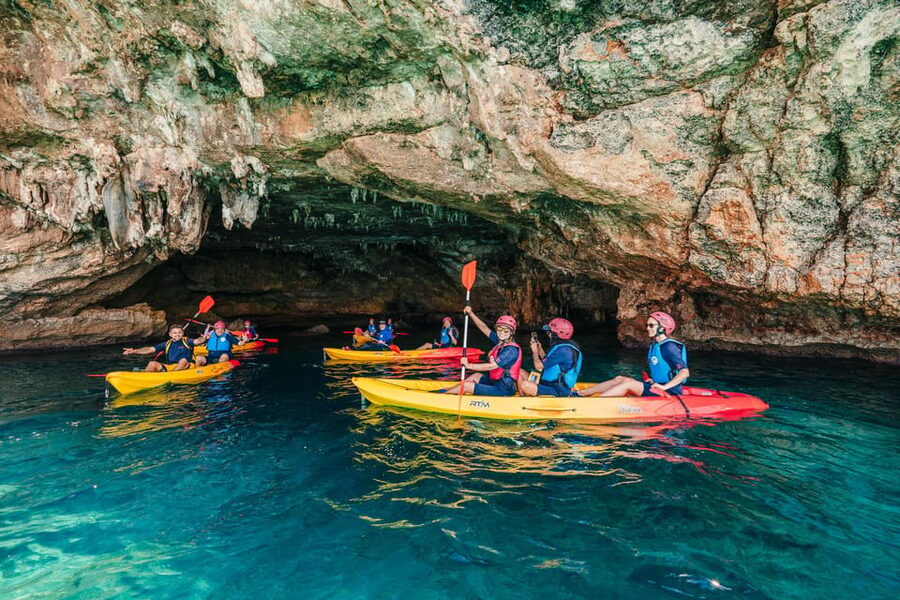 Cala Varques: Guided Sea Caves Kayak & Snorkeling Expedition - Cova des Coloms, Falco cave, and pirate caves