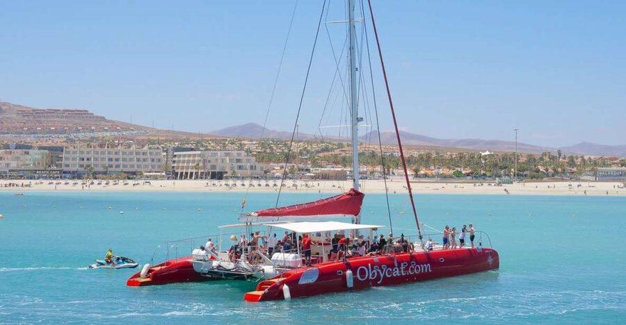 Caleta de Fuste: Catamaran Sailing Experience - Sailing out of Caleta de Fuste on the Obycat