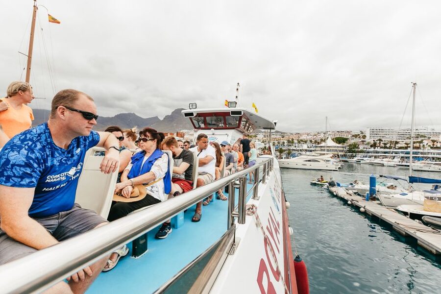 Costa Adeje: Whale & Dolphin Submarine Vision Mini Cruise - The coastal return and the full two-hour rhythm