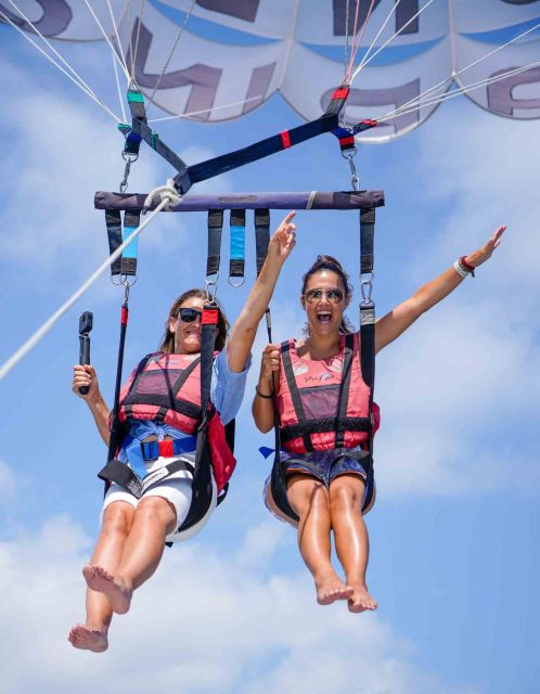 Dénia: Boat Trip & Parasailing Experience with Sunset Option - The parasailing flight above the water