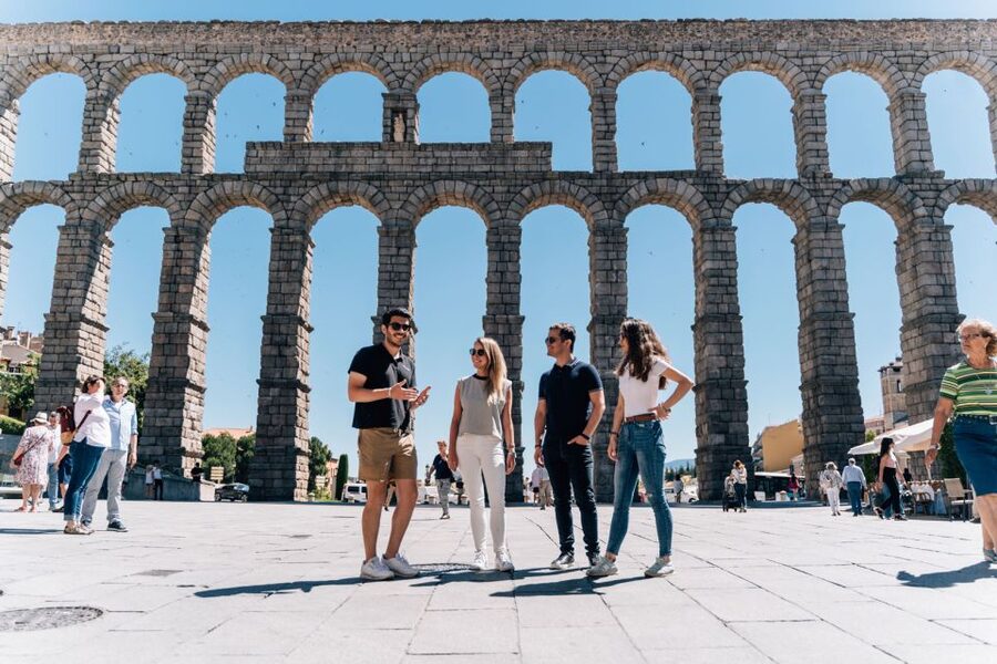 From Madrid: Segovia, Ávila, and Toledo Guided Tour - Segovia’s aqueduct makes the first impression