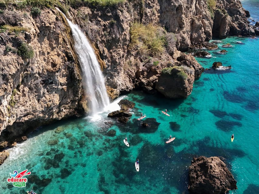 From Nerja: Guided Paddle Surf Cliffs and Maro Waterfall - From Burriana Beach to the Maro cliffs