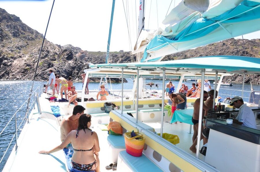 From Roses: Catamaran Cruise to Cap de Creus - Finding the best spot onboard