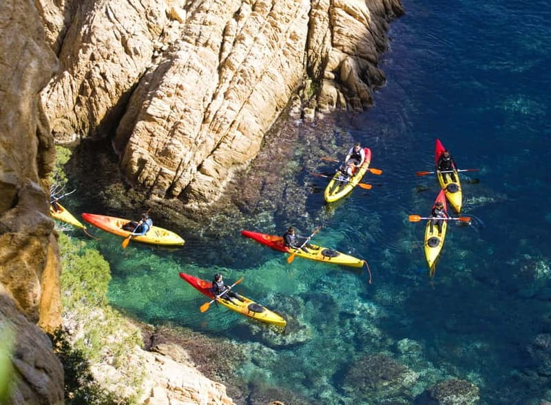 From Sant Feliu de Guíxols: Kayak and Snorkel in Costa Brava - Paddling beside cliffs and coves