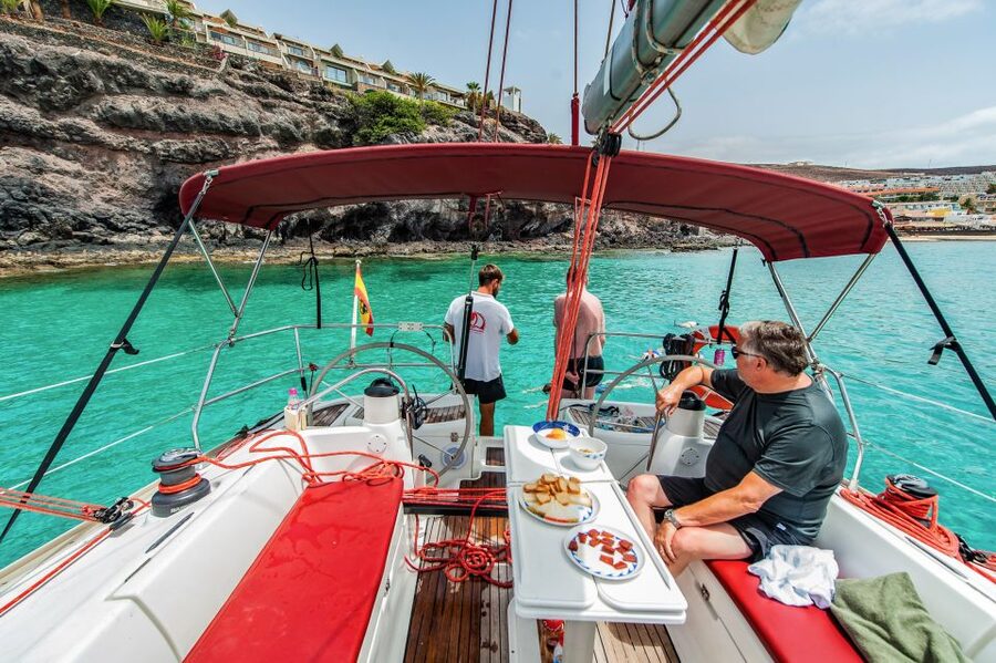 Fuerteventura: Sailing with Snorkeling and Dolphin Watching - Tapas, drinks, and a relaxed ride home
