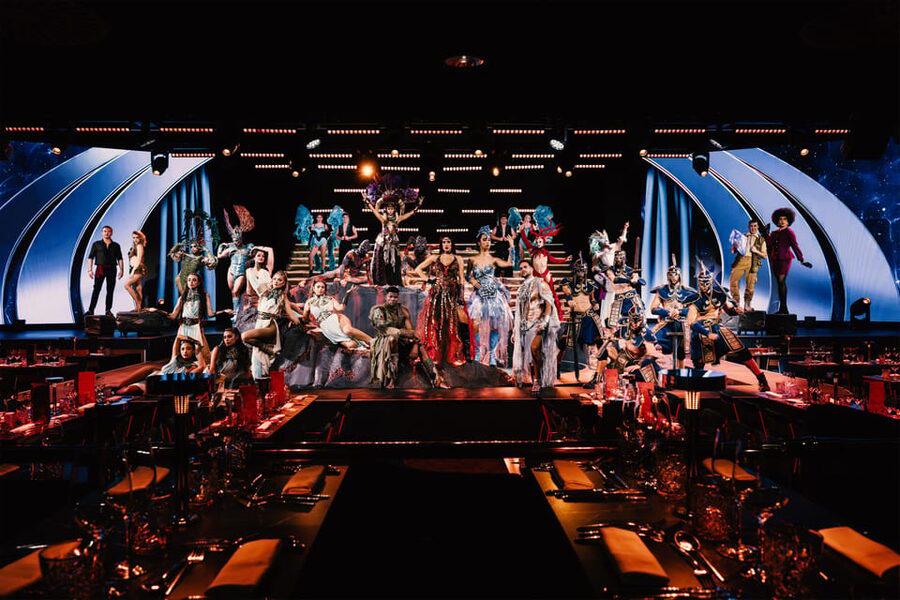 Gran Canaria: Origen Dinner Show at Sala Scala - The opening act and the volcano scene