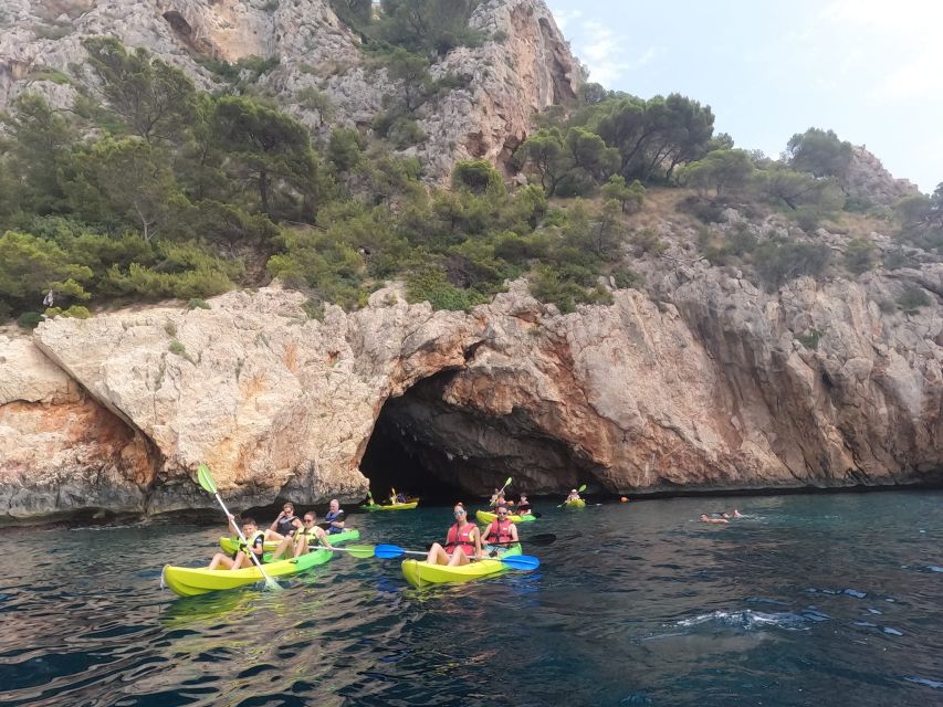 Granadella: Caló, Cova Llop Marí, and Ambolo Kayak Trip - The first paddle from Platja Granadella