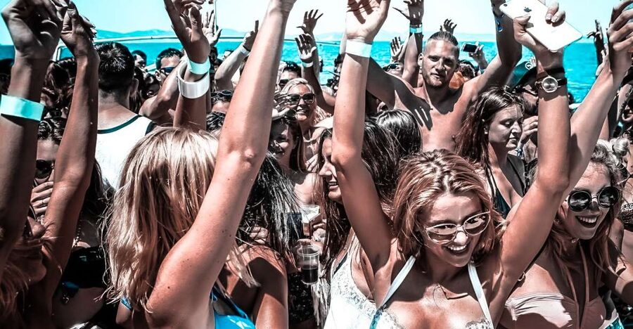 Ibiza: Sunset Boat Party at Ibiza Boat Club with Open Bar - Three hours on Ibiza’s biggest party catamaran