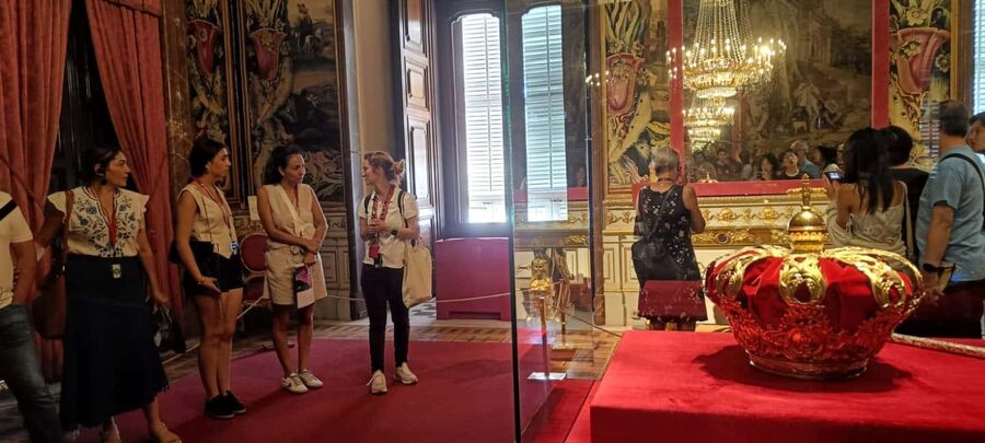 Madrid: El Prado Museum and the Royal Palace Guided Tour - Entering the Royal Palace of Madrid