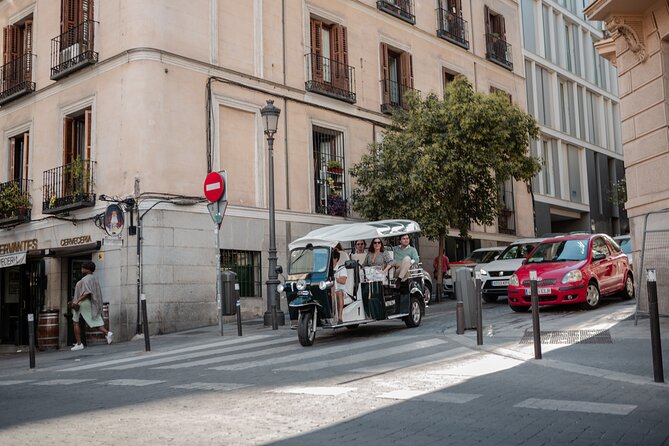 Madrid Historical Tour with Local Guide in Eco Tuk Tuk Private - Congress, fountains, and two football gods
