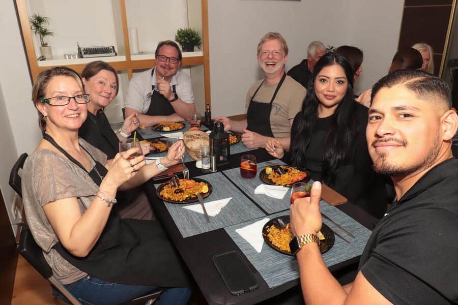 Madrid: Paella and Sangria Workshop in the City Center - A group cooking session where nobody just watches