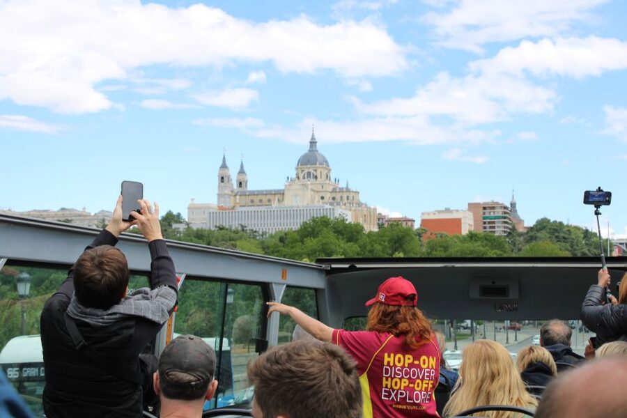 Madrid: Panoramic Open-Top Bus Day or Night Tour with Guide - Plaza Mayor and Madrid’s art triangle