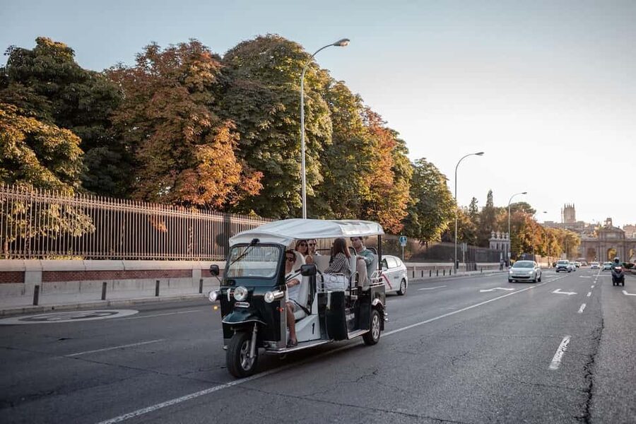 Madrid: Private City Tour by Eco Tuk Tuk - Puerta de Alcalá, Cibeles, and the Bank of Spain