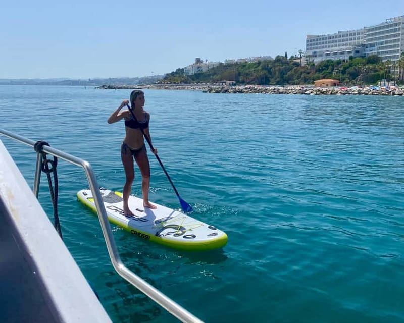 Málaga: Boat Tour w/ Snorkeling, Water Activities, and Lunch - Sailing the coast while looking for dolphins