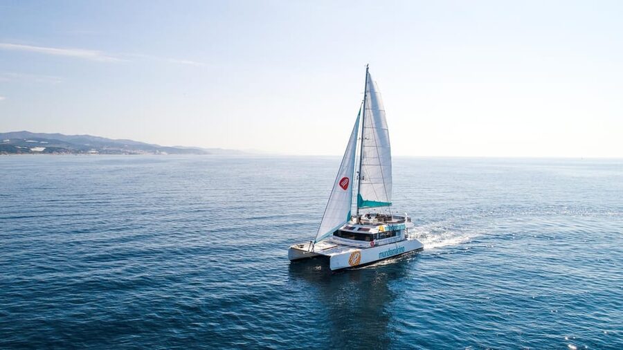 Malaga: Sailing Catamaran with Swimming and Paella Lunch - The open-water swimming stop