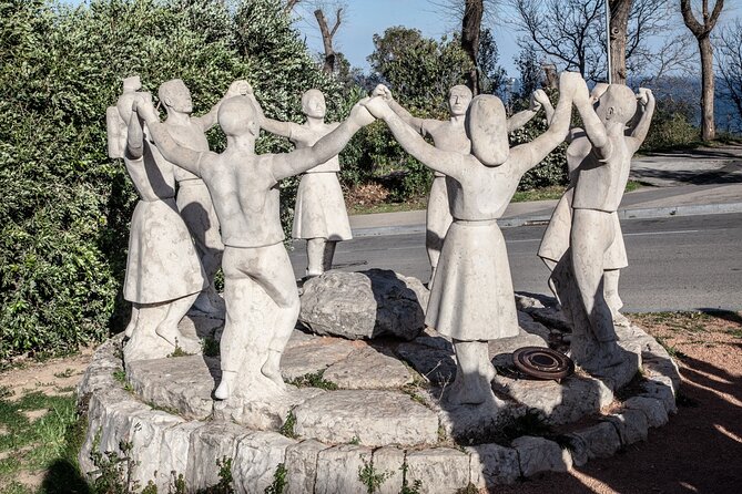 Montjuïc Walking Tour With Optional Flamenco Show - Meeting Carmen Amaya in stone