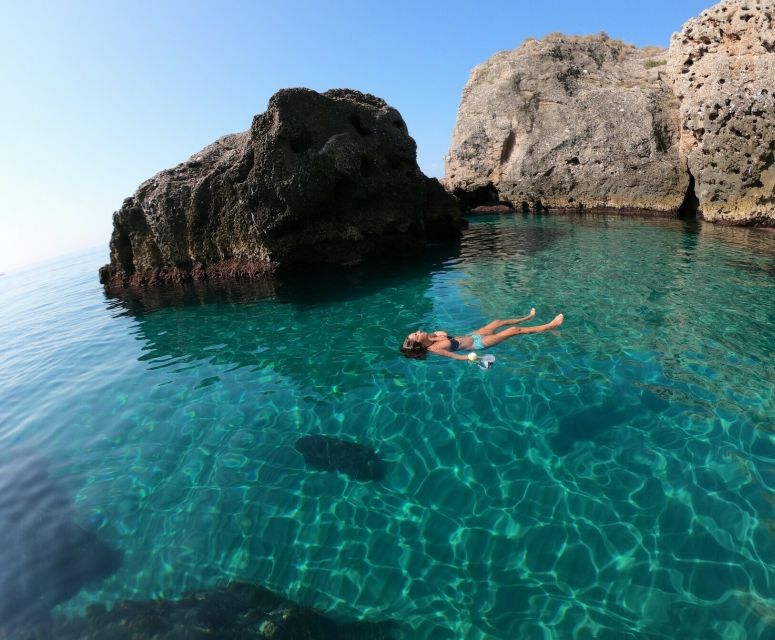 Nerja: Guided Kayak Tour Nerja Cliffs and Maro Waterfall - A swim in clear water
