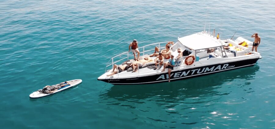 Nerja: Maro Waterfall Boat Trip with Paddleboarding & Drink - A boat trip with a waterfall at the center