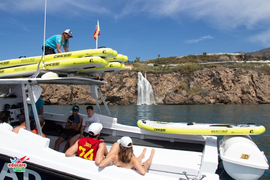 Nerja: Maro Waterfall Boat Trip with Paddleboarding & Drink - Cruising below the Maro-Cerro Gordo cliffs