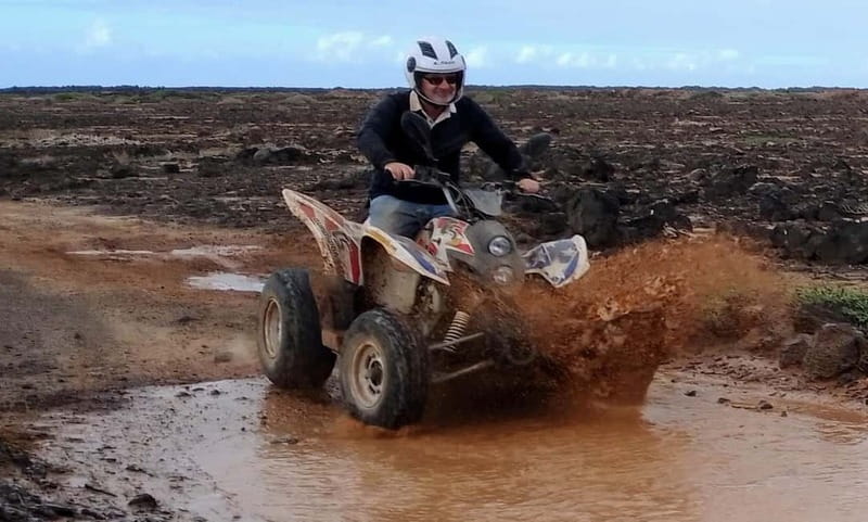 Playa Blanca: Guided Quad Bike Tour - From Papagayo Park to the black lava desert