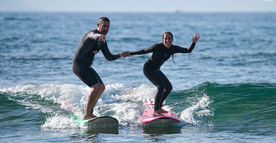 Playa de las Américas: Private or Small-Group Surf Lesson - Walking straight into the beginner surf area