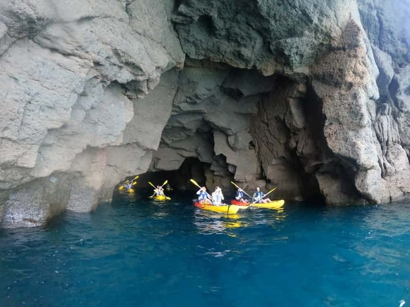 Puerto Mogán: Guided Adventure Kayak Tour in Caves & Snorkel - Key points at a glance