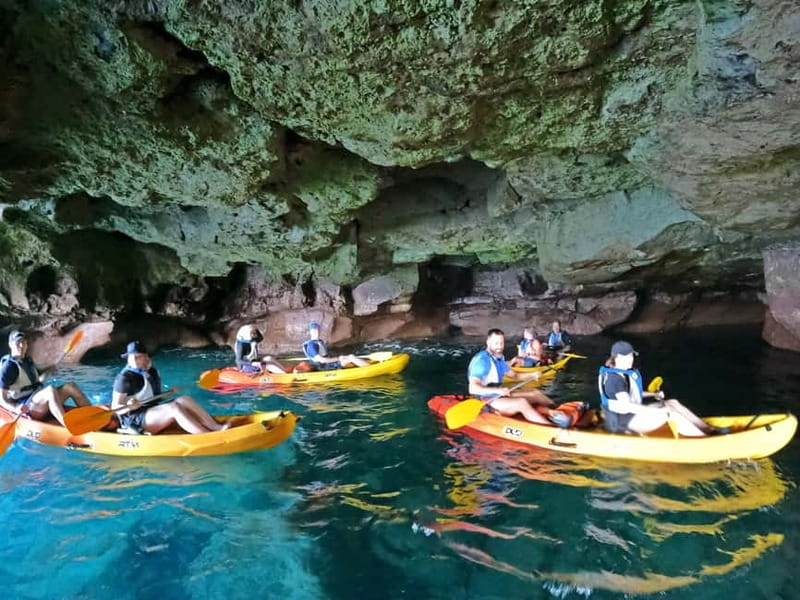 Puerto Mogán: Guided Adventure Kayak Tour in Caves & Snorkel - What the $74 price includes