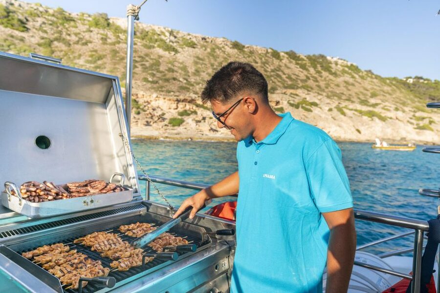 S'Arenal: Sunset Catamaran Cruise with BBQ - A modern catamaran with room to spread out