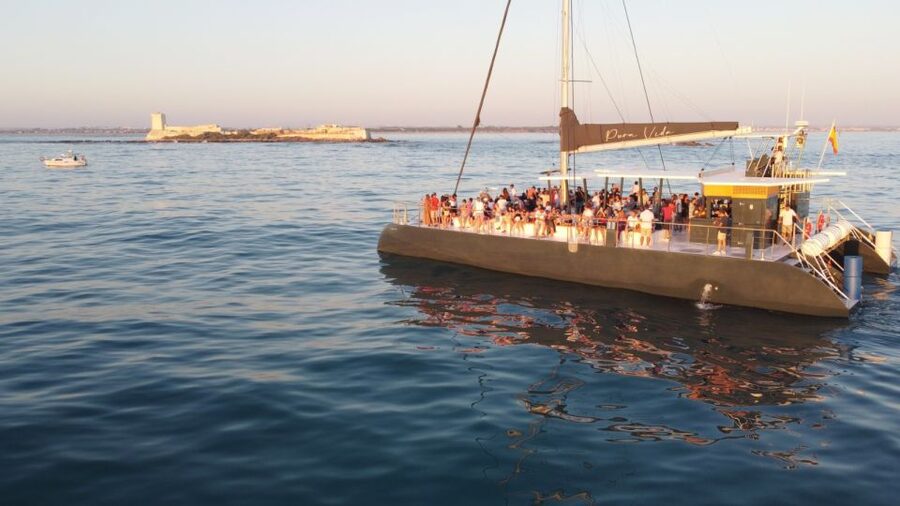 Sancti Petri: Sunset Catamaran Cruise - Setting sail from the Port of Sancti Petri