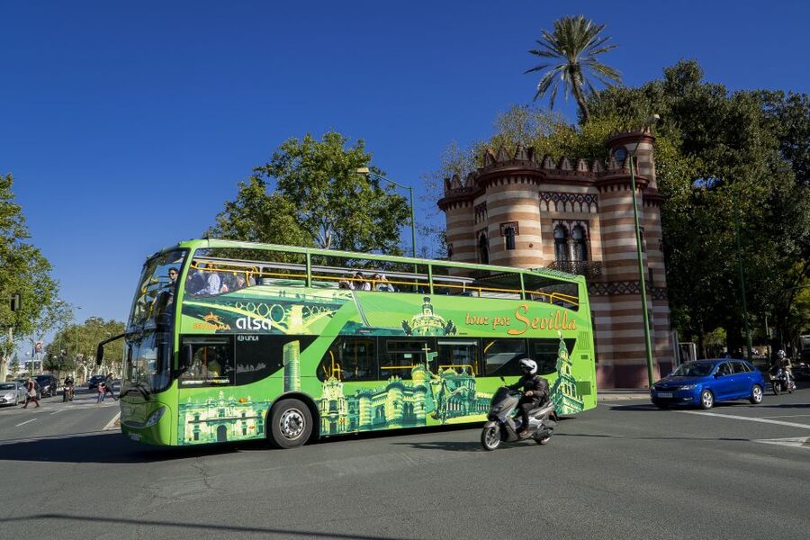 Seville: Panoramic Cruise, Hop-On-Hop-Off Bus & Walking Tour - The 14-stop bus route: a useful first look